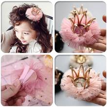 Children Kidds Girl Princess Rhinestone Crystal Lace Crown Hairpin Clip New Style Gift Decoration Accessory 2024 - buy cheap