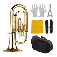 Muslady Brass Professional B Flat Baritone Bb Wind Instrument Gold Lacquer Surface with Carry Case Mouthpiece 2024 - buy cheap