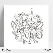 AZSG Cat Clear Stamps For DIY Scrapbooking/Card Making/Album Decorative Silicone Stamp Crafts 2024 - buy cheap