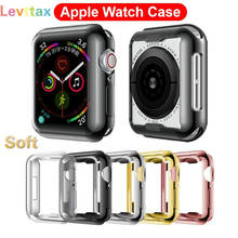 Capa transparente para apple watch, protetor de tela 100 para iwatch se 6 5 4 40mm 44mm série 3 2 1 38mm 42mm 2024 - compre barato