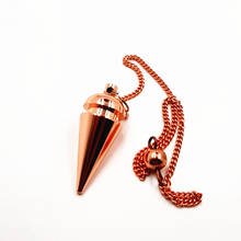 Pendente de cobre simulação de cobre, pêndulo para cura de reiki, divinatio, wicca, homens, parafuso amuleto, formato de radiestesia 2024 - compre barato