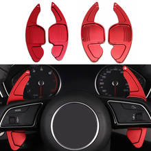 1 par de alumínio vermelho volante do carro shifter paddle shifter estendido dsg substituição direta para audi a3 a4l a7 a8 s5 q5 q7 tt 2024 - compre barato