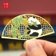 Marcapáginas de Panda de estilo chino, bonitos marcapáginas de Metal, material de escritorio de Panda, regalos para estudiantes, ornamento colgante de papelería 2024 - compra barato