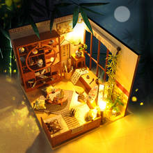 Casa de muñecas con muebles Diy para niños, casa de muñecas en miniatura, rompecabezas, ensamblaje, Miniaturas de madera en 3d, juguetes educativos, regalo 2024 - compra barato