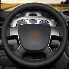 Personalizado de cuero negro protector para volante de coche para Geely EMGRAND EC7 EC715 EC718 2024 - compra barato
