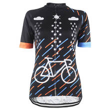 HIRBGOD New Women's Cycling Jersey Funny Weather Print Short Sleeve Bicycle Clothing Breathable Sport Bike Shirt Top,TYZ192-01 2024 - buy cheap