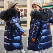 Jaqueta infantil de inverno, casaco quente para meninos de 3-14 anos, roupa impermeável outerwear com capuz 2024 - compre barato