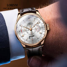 LOBINNI Top Luxury Mens Automatic Mechanical Watch Date Week Multi Function Watch Sapphire Waterproof Clock Relogio Masculino 2024 - buy cheap