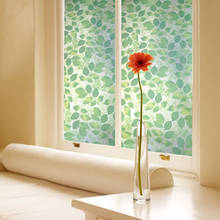 Glass Frosted Window Film Sticker Green Leaves Room Door Privacy Protection Beautiful Decorative Film 45cm/60cm/80cm by 200cm 2024 - buy cheap