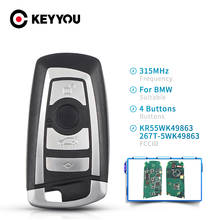 KEYYOU 5X Remote Car Key For BMW 3 5 7 Series 2009-2016 CAS4 F System Fob KR55WK49863 315/433/868Mhz KeylessGo 2024 - buy cheap