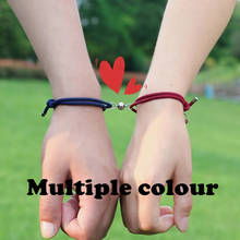 Pulsera con llave de bloqueo para hombre y mujer, brazalete colorido con imán, regalo para dos amantes, 2 unidades 2024 - compra barato