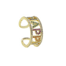 Anillo de compromiso con letras de tamaño ajustable para mujer, joyería de oro amarillo, anillos de promesa de boda, regalos para mujer 2024 - compra barato