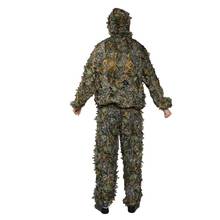1 комплект охотничьей одежды, 3D пальто с листьями, брюки, камуфляжные уличные часы в стиле джунглей с птицами 2024 - купить недорого