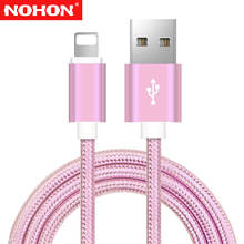 NOHON 1m 2m 3m Charging Cable for iPhone X XR XS 11 Pro Max Fast Charger USB Cables for iPhone 8 7 6 6S Plus SE 5S iPad mini Air 2024 - buy cheap