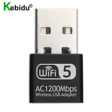 Adaptador de wi-fi sem fio, usb 1200, 2.4 mbps, banda dupla 2.0g/5ghz, dongle 802.11ac com antena para laptop e desktop 2024 - compre barato