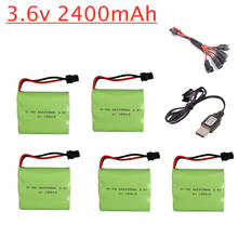 2400mAh 3.6V Ni-MH Battery + Charger Set For Rc toy Car Tank Train Robot Gun NiMH AA 3.6v Rechargeable Battery Pack For Rc Boat 2024 - buy cheap