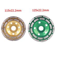 1Pcs 115mm 125mm Diamond Circle Double Row Grinding Wheel Angle Grinder Disc Polishing Wheel For Concrete Masonry Granite Marble 2024 - buy cheap