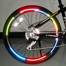 8 шт. велосипедная подсветка для велосипедного колеса велосипед флуоресцентные светоотражающие наклейки MTB велосипедная фара спица колесная лента Аксессуары для велосипеда 2024 - купить недорого