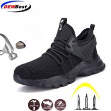 DEWBEST Men Safety Work Shoes Boots Male Autumn Construction Work Shoes Steel Toe Indestructible Safety Work Boots Sneakers 2024 - buy cheap