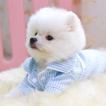 Pet Puppy Pajamas Cotton Stripes Dog Coat Jacket Dog Shirt Cat Clothing Dog Clothes for Small Dogs Mascotas Perros Ropa XS-XL 2022 - купить недорого