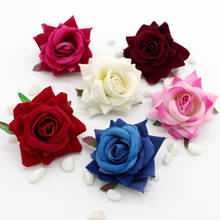 30pcs 6cm Artificial Velvet Rose Flower Heads For DIY Wreath Hair Corsage Scrapbooking Wedding Decoration Fake Flowers 2024 - buy cheap