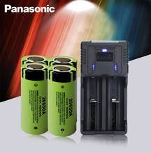 Panasonic-baterías recargables de iones de litio de alta capacidad, 100%, 3,7, 5000mAh, 26650A, 26650 Original, 4 Uds., la mejor calidad 2024 - compra barato