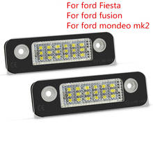 2 pçs led número da placa de licença lâmpada erro livre número placa lâmpada para ford fiesta fusão mondeo mk2 acessórios automóveis 2024 - compre barato