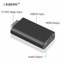 Kebidu adaptador de conversor de áudio, compatível com ps2 e hdmi, 3.5mm, de áudio para ps2 player e conector para hdtv 2024 - compre barato