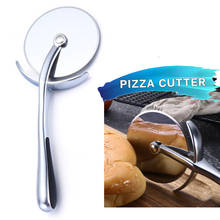 Cortador de pizza profissional em aço inoxidável, faca para bolo, pães, bolinhos, biscoitos, ferramentas de corte de roda única 2024 - compre barato