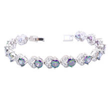 Rainbow Green Blue White Zircon 925 Silver Bracelet for Women Wedding Pary  Jewelry Birthday Gift 2024 - buy cheap