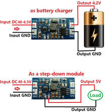 DD40CRTA 2 in 1 Charger Module & DC DC Step down Converter DC 6.5-40V to 4.2V 5V Charging board DD40CRTA 2024 - buy cheap