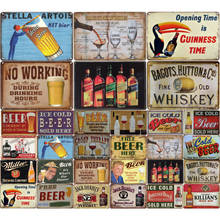 Metal Tin Whiskey Beer Tin Sign Vintage Bar Pub Wall Decor Home Decoration Metal Sign Poster Iron Painting Plaques Art Posters 2024 - buy cheap