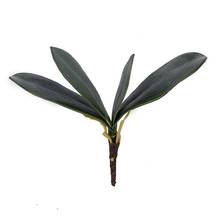 1 Branch Artificial Butterfly Orchid Leaf Bush Simulation Grass Home Decoration Green 2024 - buy cheap