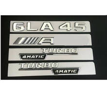 Chrome Trunk Fender Emblems Badges for Mercedes X156 GLA45 FOR AMG TURBO 4MATIC 2024 - buy cheap