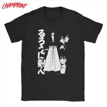 Rurouni Kenshin Anime T-Shirts for Men Vintage 100% Cotton Tees Crew Neck Short Sleeve T Shirts New Arrival Clothing 2024 - buy cheap