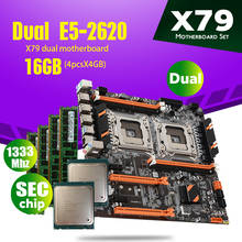 Atermiter X79 Dual CPU Motherboard Set With 2 × Xeon E5 2620 4 × 4GB = 16GB 1333MHz PC3 10600 DDR3 ECC REG Memory RAM 2024 - buy cheap