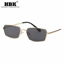 HBK 2021 Новые квадратные солнцезащитные очки, роскошные брендовые дорожные маленькие прямоугольные солнцезащитные очки UV400 для мужчин и женщин, винтажные ретро-очки 2024 - купить недорого