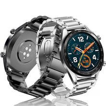 Металлический Ремешок Для Huawei Watch GT, аксессуары, браслет из нержавеющей стали для часов Huawei Watch GT 2 46 мм GT2 Honor Watch Magic 2024 - купить недорого
