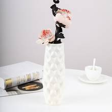 Geometric Origami Plastic Vase White Imitation Ceramic Flower Pot Flower Basket Flower Vase Decoration Home Nordic Decoration 2024 - buy cheap