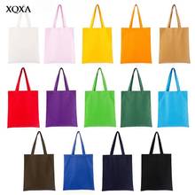 Durable Canvas Blank Grocery Plain Tote Bags Shoulder Bag Reusable Shopping Bag 2024 - buy cheap