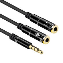 3.5mm Audio Splitter Cable for Computer Jack 3.5mm 1 Male to 2 Female Mic Y Splitter AUX Cable Headset Splitter Adapter 2024 - buy cheap