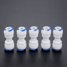 5Pcs RO Water System Equal Straight Connection Coupling Reducing Quick Fitting Reverse Osmosis Connector  1/4" 3/8" Hose 2024 - buy cheap