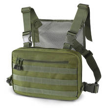 Bolsa táctica de pecho para caza al aire libre, bolsa de estilo Hip Hop, Molle frontal, chaleco, mochila de malla transpirable, bolsas militares de combate 2024 - compra barato