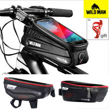 WILD MAN Hard Hell Mountain Bike Front Beam Bag Road MTB Bicycle Phone Bag Cycling Sport Package Bicycle Accessories 2024 - buy cheap