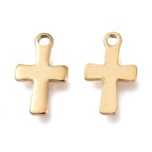 10pcs Mini Cross Shape 304 Stainless Steel Charms Pendant for Jewelry Making DIY Bracelet Necklace 12x7x1mm Hole: 1.2mm 2024 - buy cheap