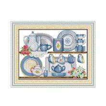 Porcelain cross stitch kit aida 14ct 11ct count printed canvas stitches embroidery DIY handmade needlework 2024 - buy cheap