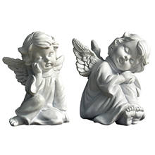 Estilo europeu mini napping anjo escultura cupido estátua ornamento desktop de escritório em casa bonito resina decorativo anjo estátua 2024 - compre barato