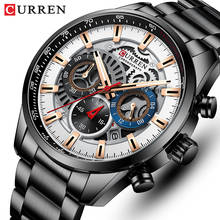 Top Brand CURREN Mens Watches  Fashion Business Waterproof Chronograph Quartz Watch Men Stainless Steel Sport Clock Male 2024 - buy cheap