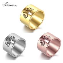 Tree of Life Rings Stainless Steel Gold Color For Women Hollow Finger Ring Tree Pattern Girl Luxury Party Wedding Rings Jewelry 2024 - buy cheap