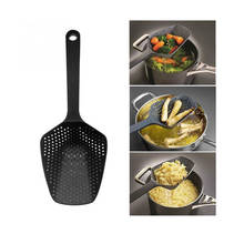 Colador grande de nailon para cocina, accesorios de cocina, utensilios de drenaje para verduras, cuchara de agua, color negro, 1 unidad 2024 - compra barato